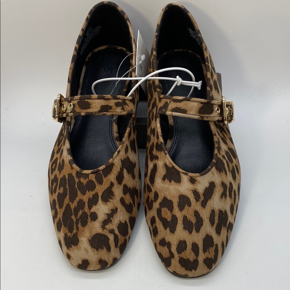 H&M Shoes - H&M Leopard Print Mary Jane Flats Sz 7 NWT